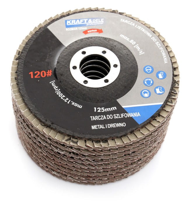 Listový kotouč 125 mm P80 KD967 – upínací otvor