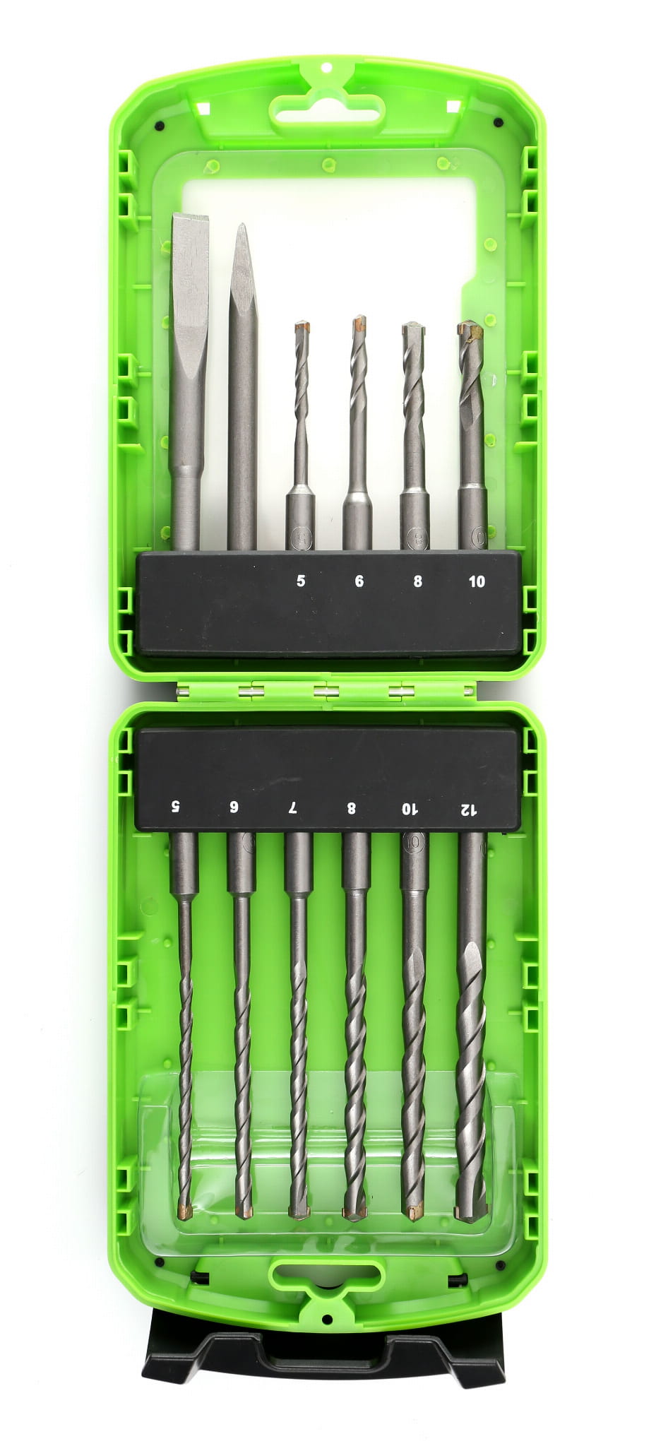 Sada vrtáků a dláta SDS+ 12 ks KD988 – detail upínání SDS+