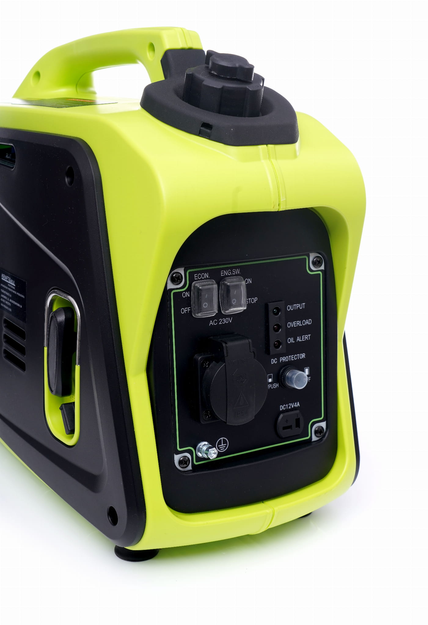 Invertorový generátor KD680 – detail motoru a nádrže