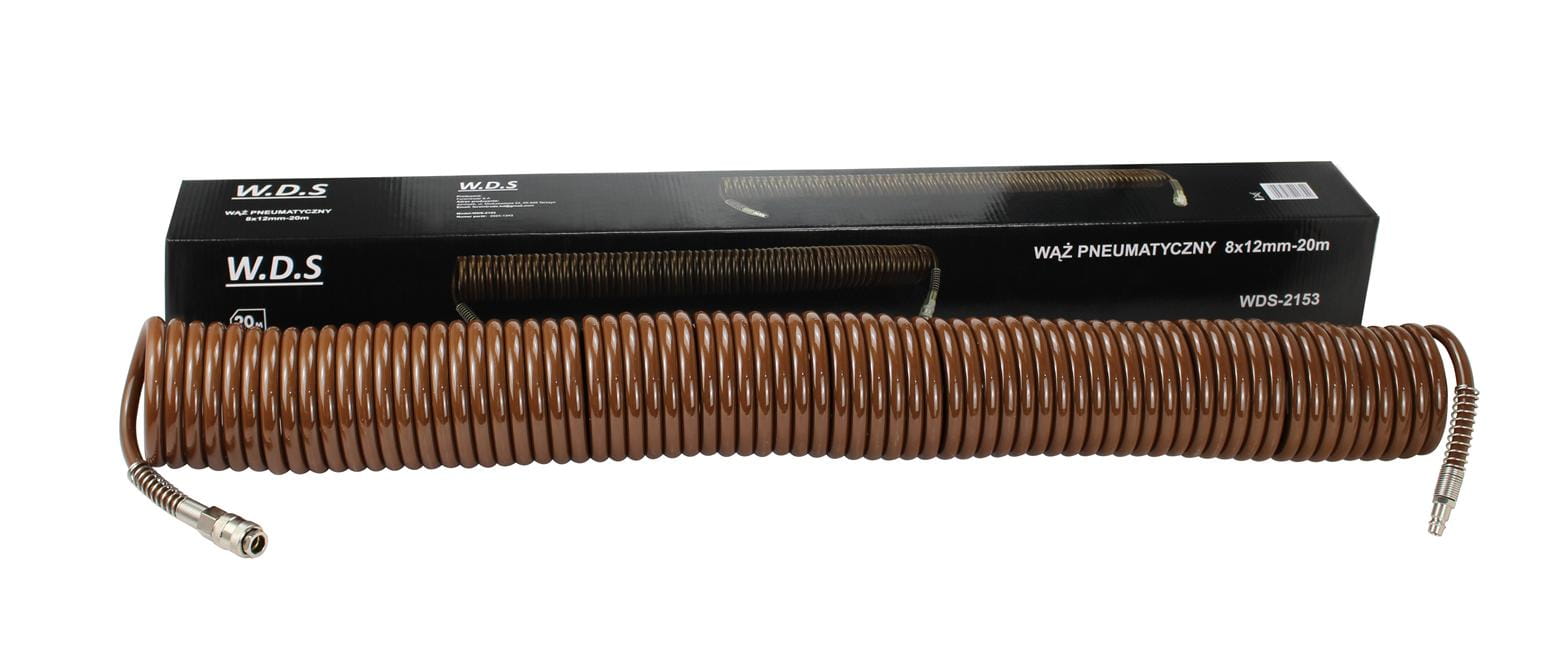 Pneumatická hadice 8x12 mm 20 m WDS2153 – průřez a materiál