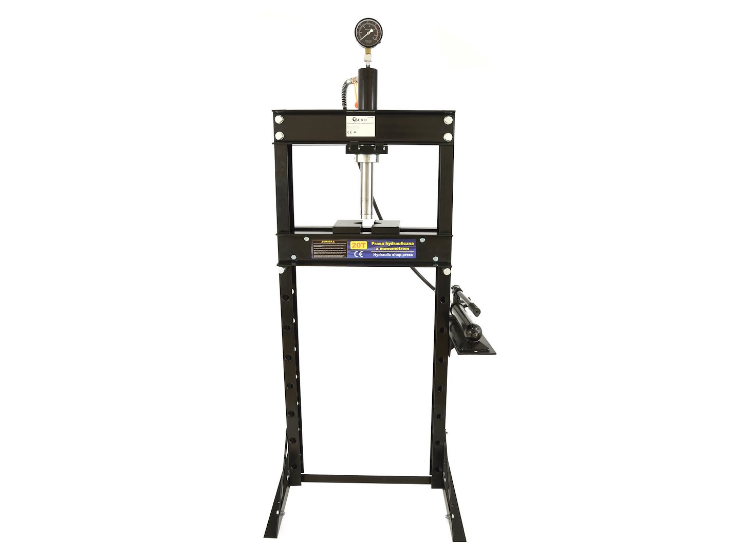 Hydraulický lis 20T s manometrem Geko G02087 — Celkový pohled