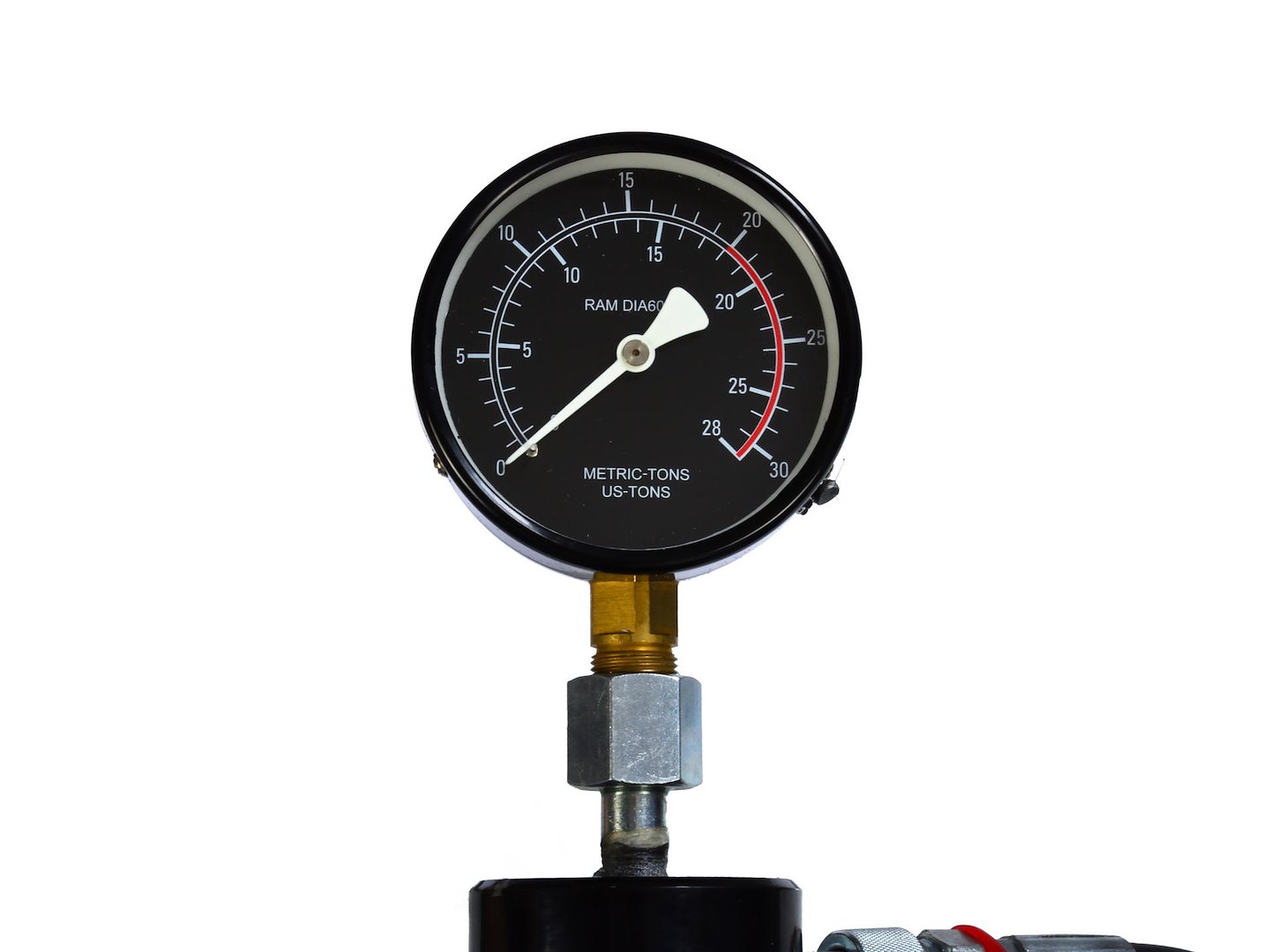 Hydraulický lis 20T s manometrem a dvoustupňovým čerpadlem — Detail konstrukce