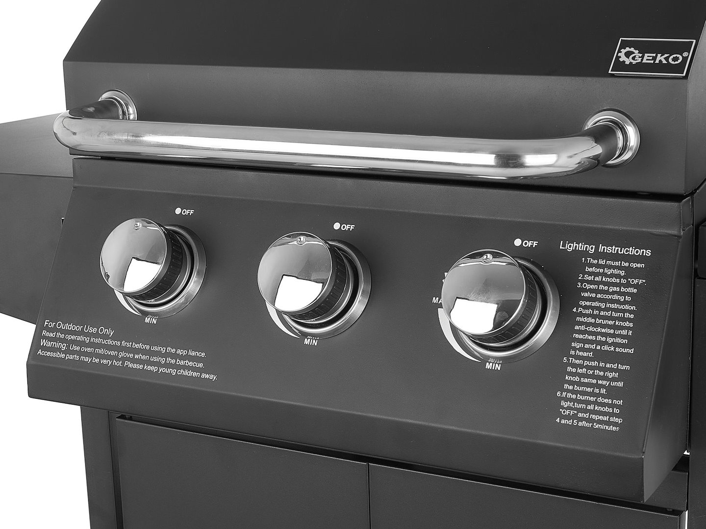 Plynový gril se 4 hořáky (3+1) 13,5 kW (1) 7