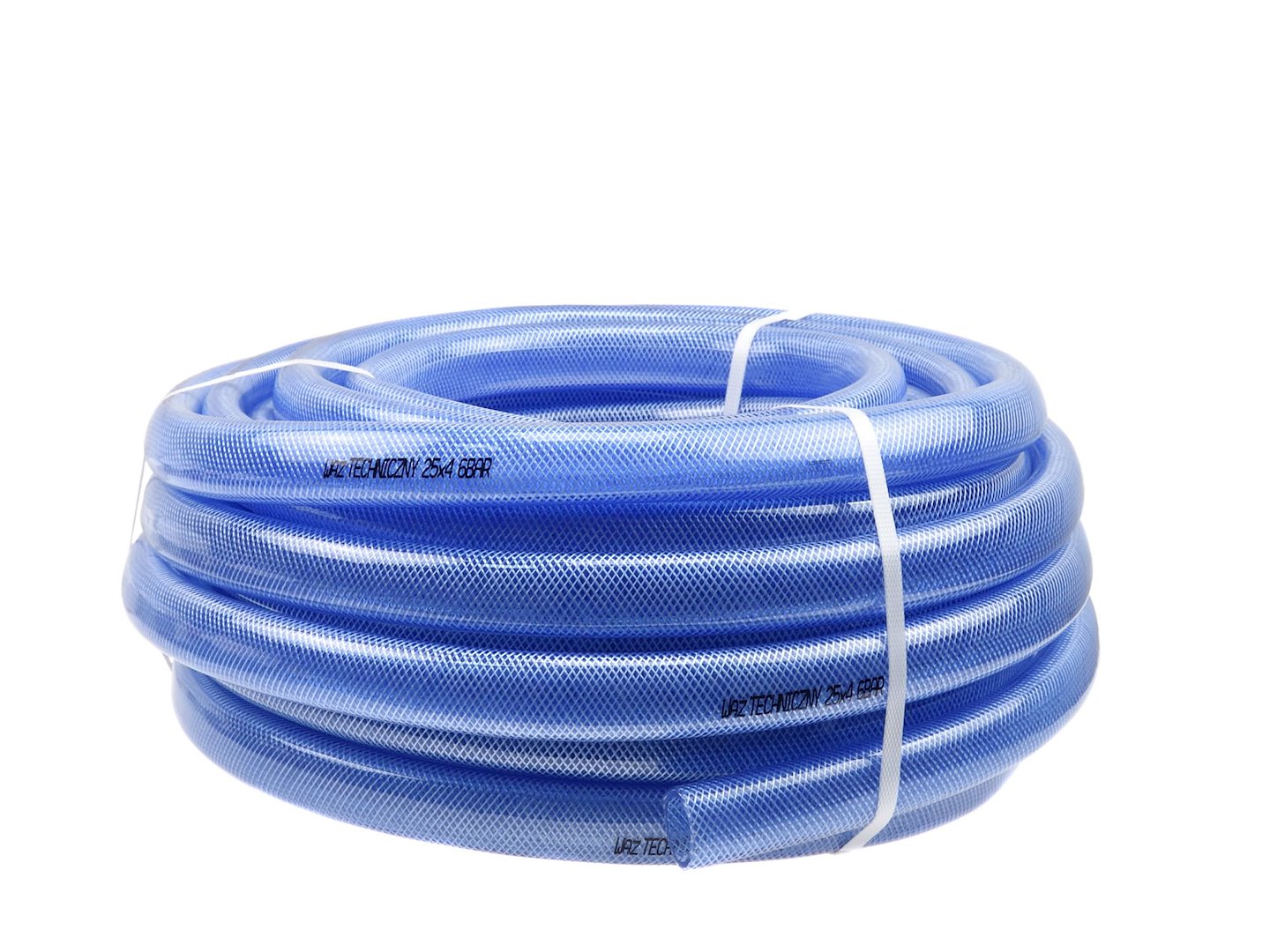 Technická hadice Geko 25x4 mm, 25 m, modrá, s průhledným spojem — Celkový pohled