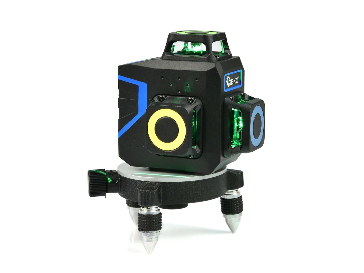 3D samonivelační laser 360° – 12 zelených čar | Geko G03308 8