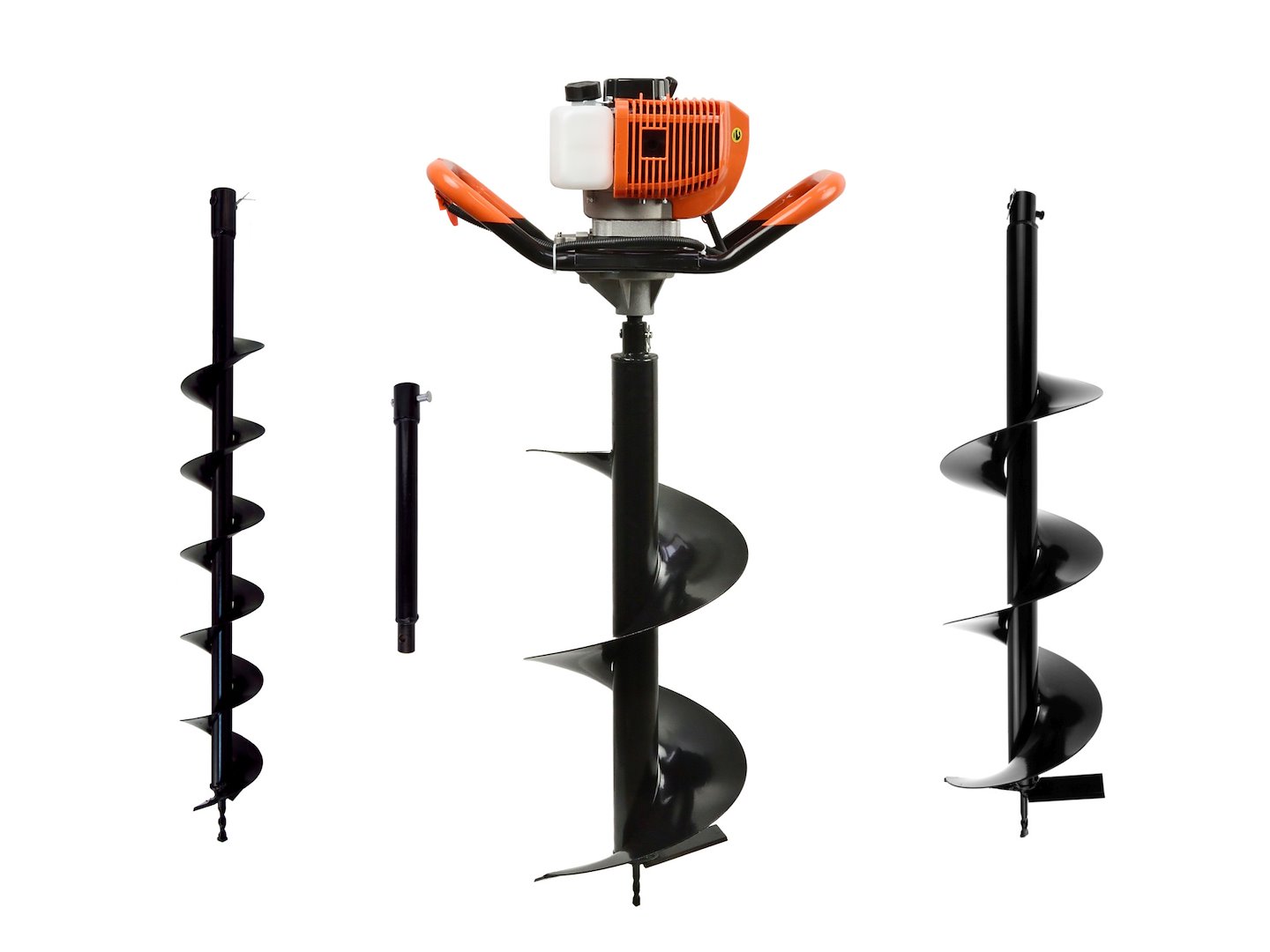Benzínová vrtačka Geko + vrtáky (10 cm, 20 cm, 30 cm) + adaptér 50 cm (1/2″) – kompletní set 1