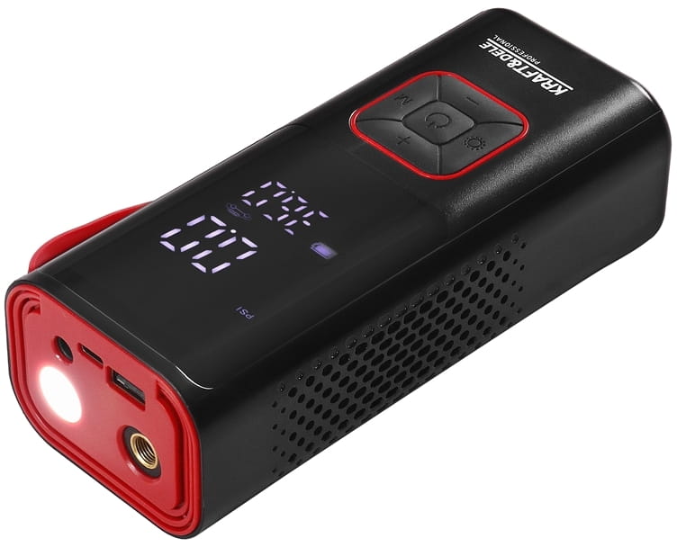 Bezdrátový kompresor Kraft&Dele KD5497 — použití na kole
