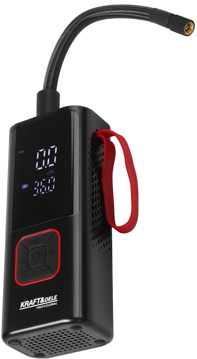 Bezdrátový kompresor Kraft&Dele KD5497 — huštění míče
