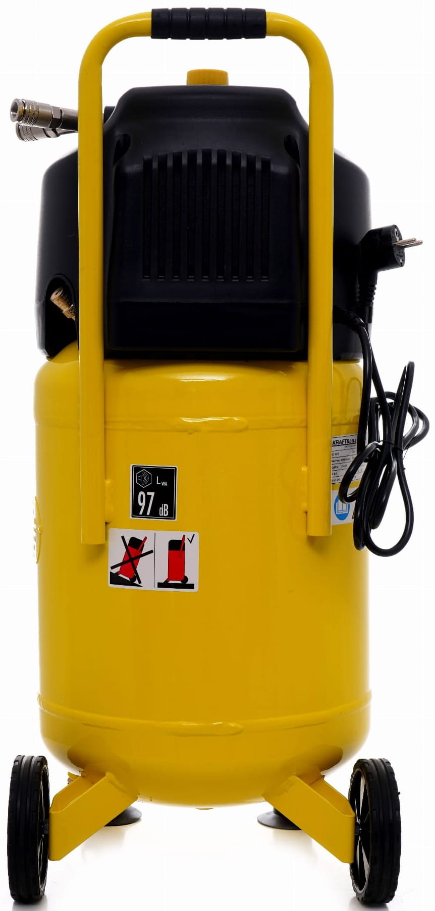 Bezolejový kompresor 30 l 10 bar KD1417 – regulátor a manometr