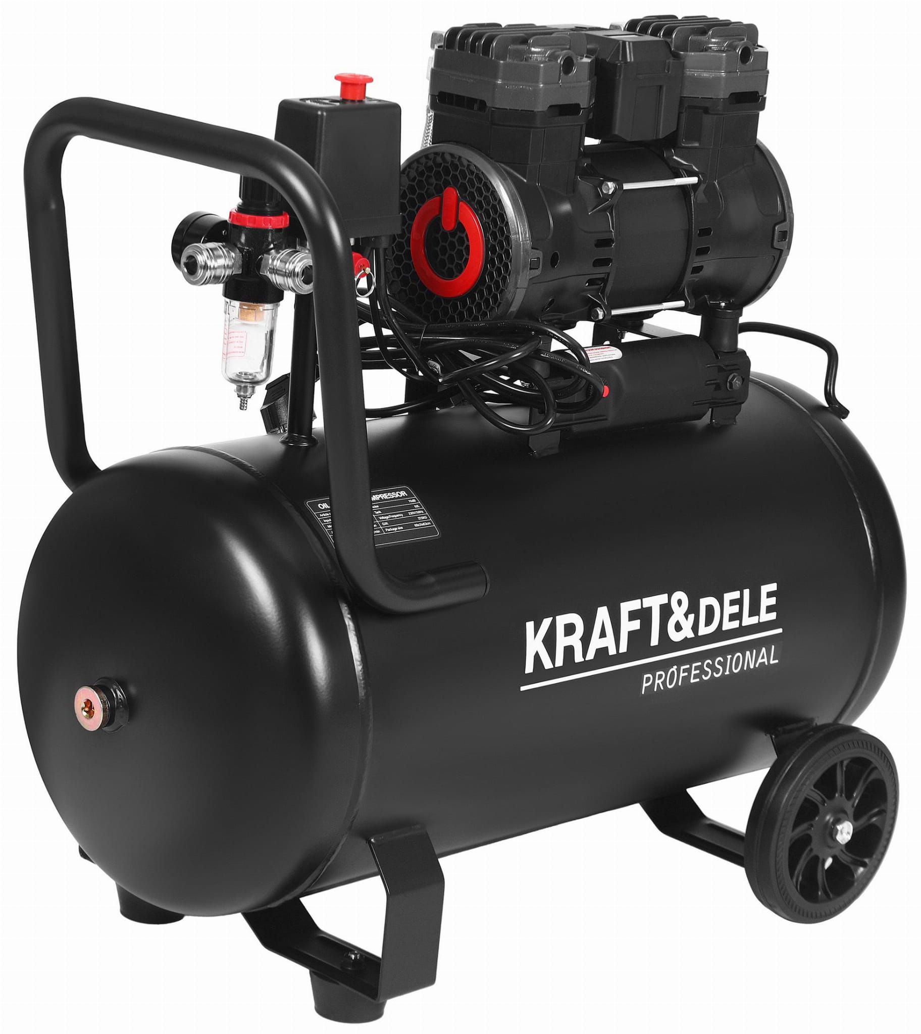 Bezolejový kompresor Kraft&Dele KD4082 – celkový pohled
