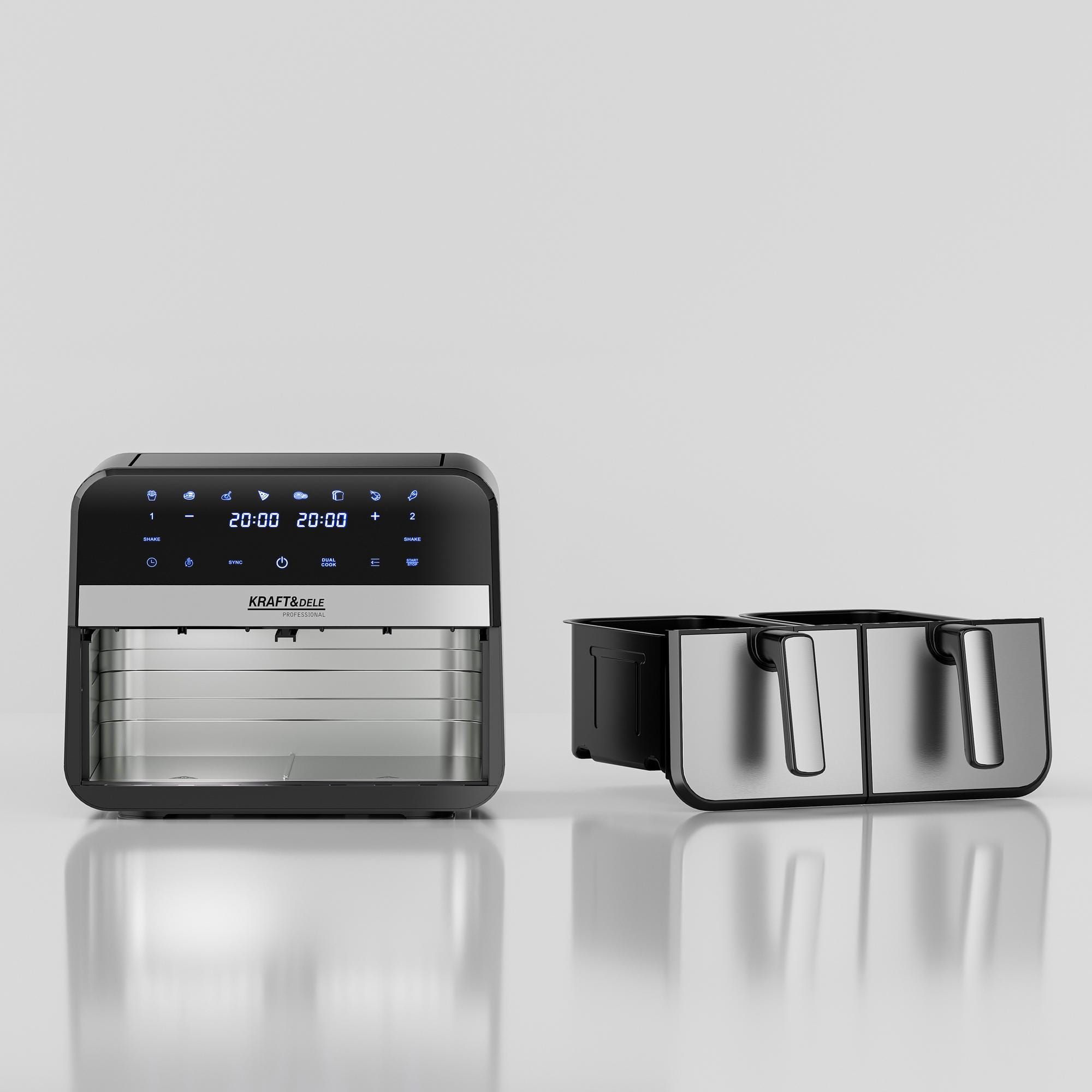 Kraft&Dele KD4180 airfryer – LCD displej a ovládání