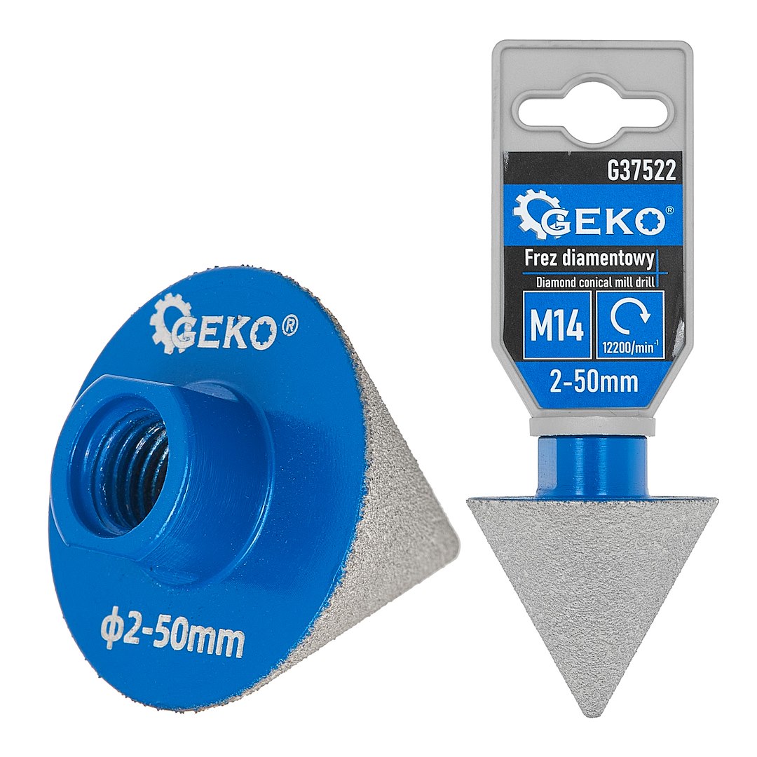 Diamantový kuželový fréza 2–50 mm M14 Geko — Celkový pohled