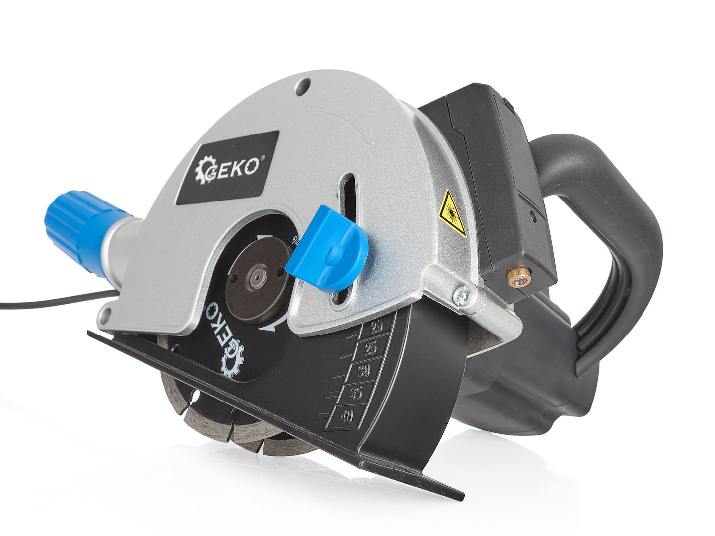Drážkovačka na beton s laserovým ukazovátkem Geko G80815 – 1700 W, 2× diamantový kotouč 2