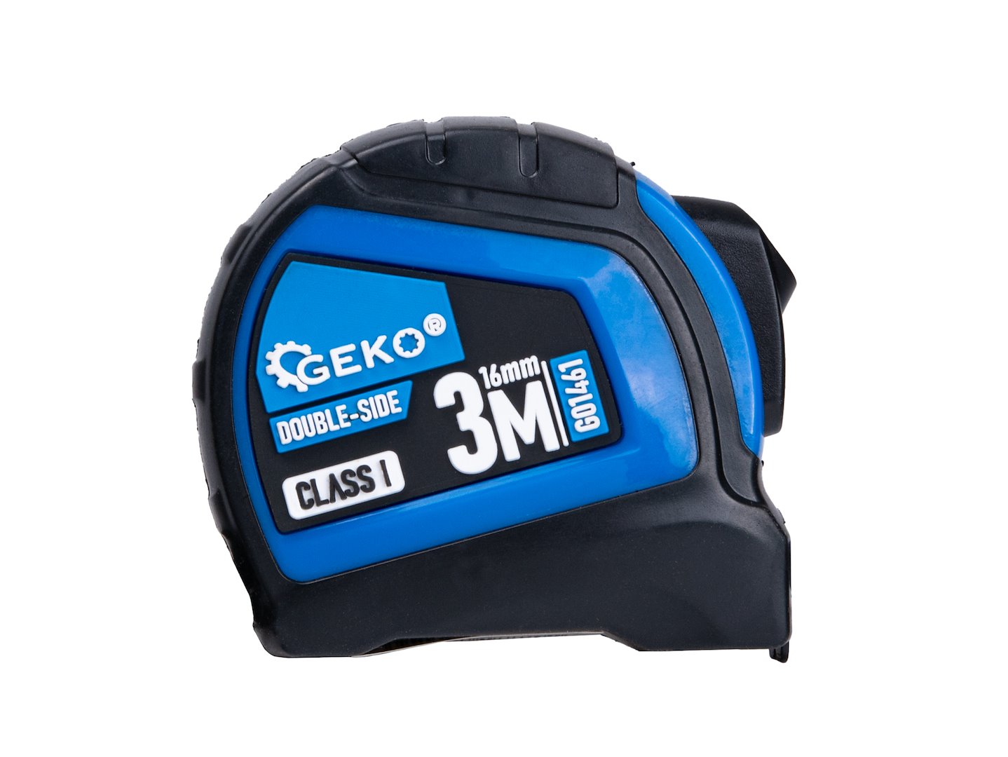 Dvoustranný svinovací metr Geko 3 m/16 mm s automatickou aretací, třída I, v kartonové krabičce — V provozu