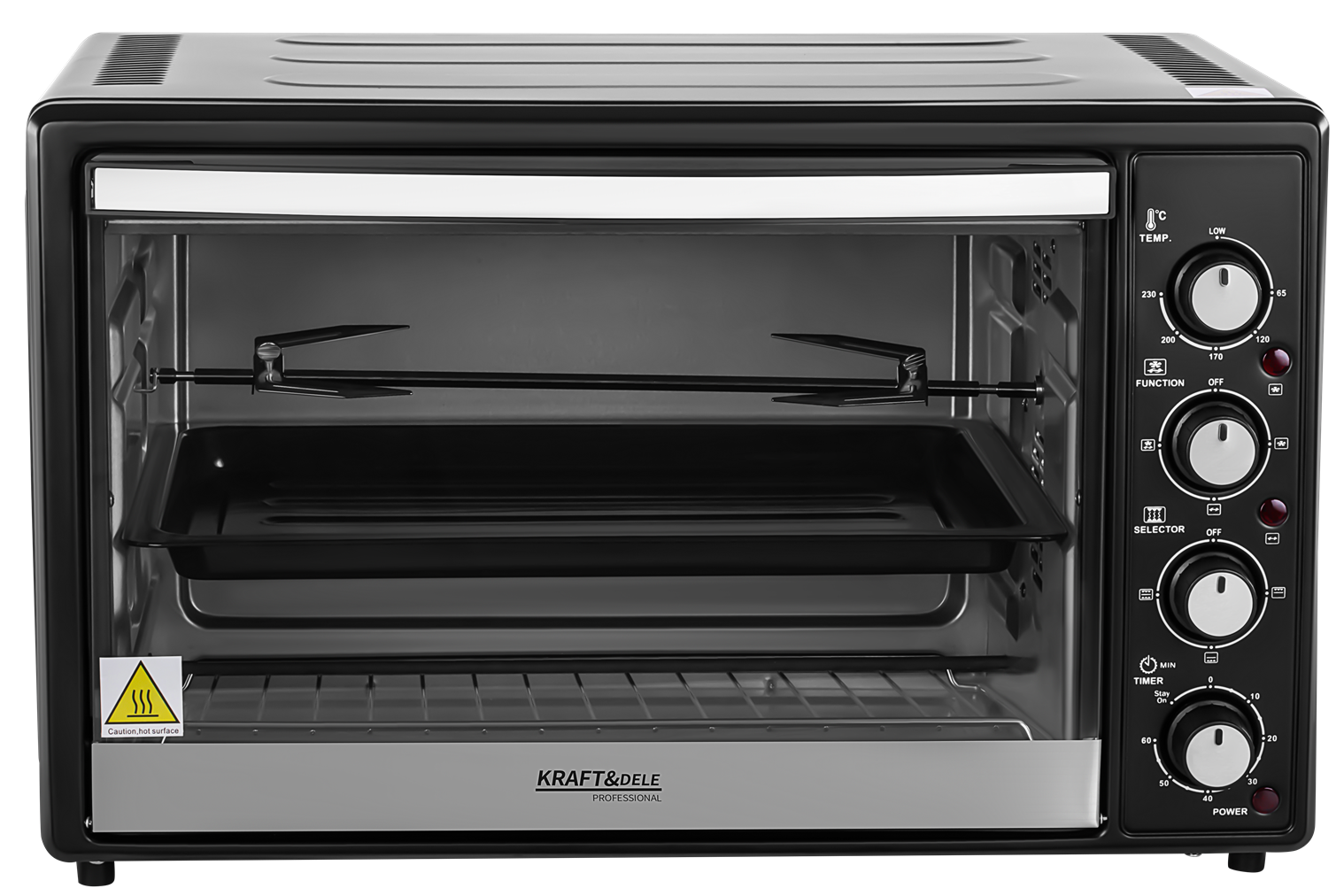 Elektrická trouba KRAFT&DELE KD4112 48 l 2000 W s rožněním a příslušenstvím 2