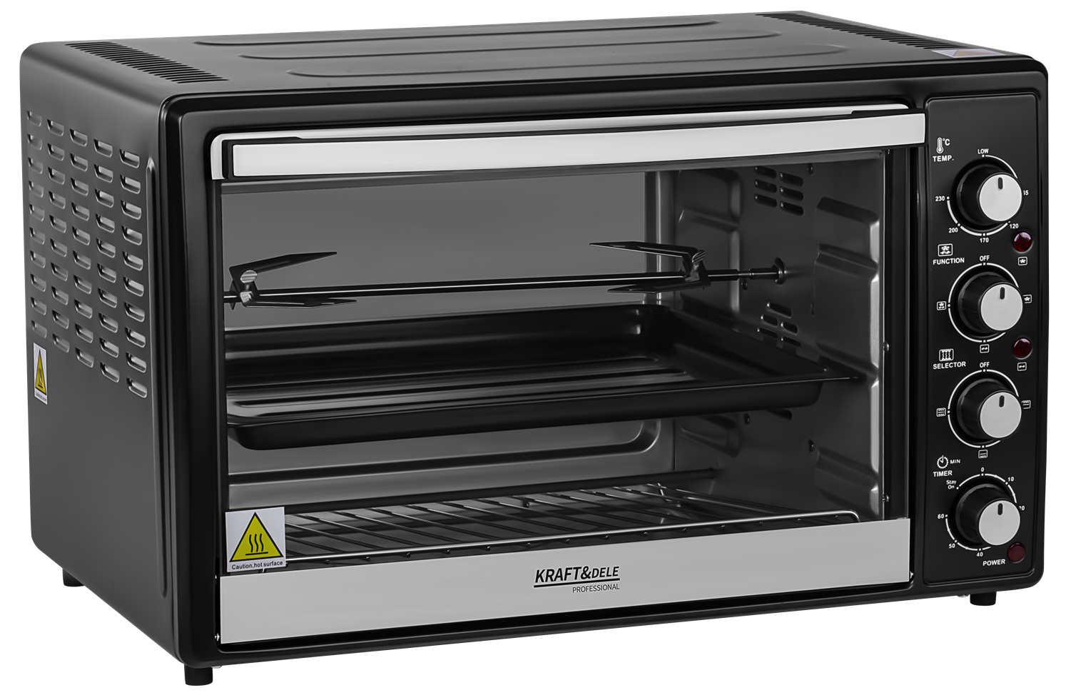 Elektrická trouba KRAFT&DELE KD4112 48 l 2000 W s rožněním a příslušenstvím 6