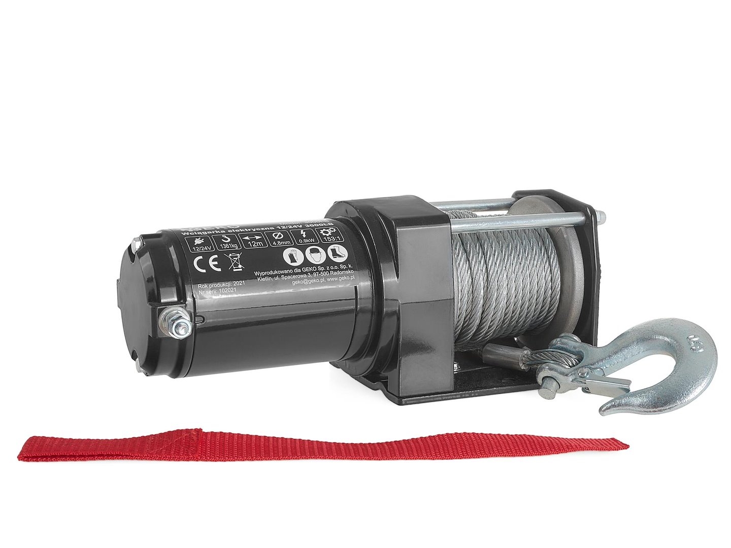 Elektrický naviják 12 V 3000 LB – Geko — Detail