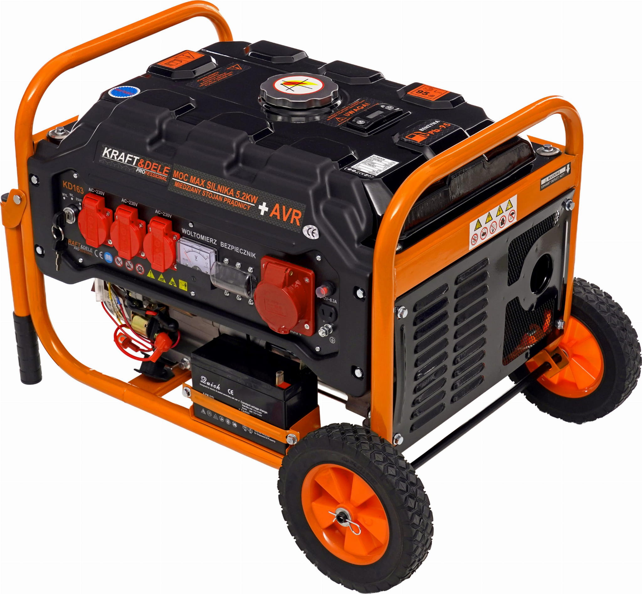 Generátor Kraft-Dele KD163 3500W – celkový pohled