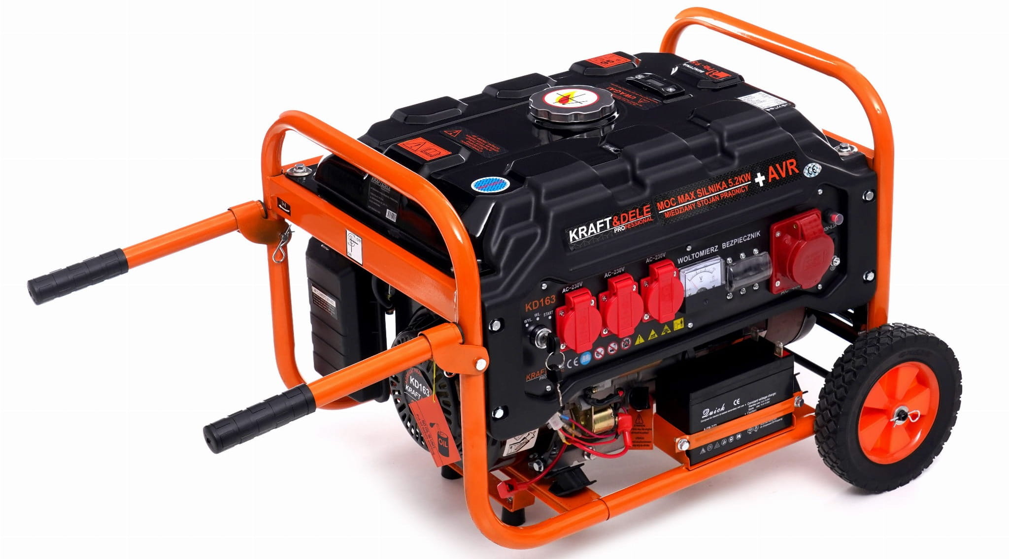 Generátor Kraft-Dele KD163 – motor a konstrukce