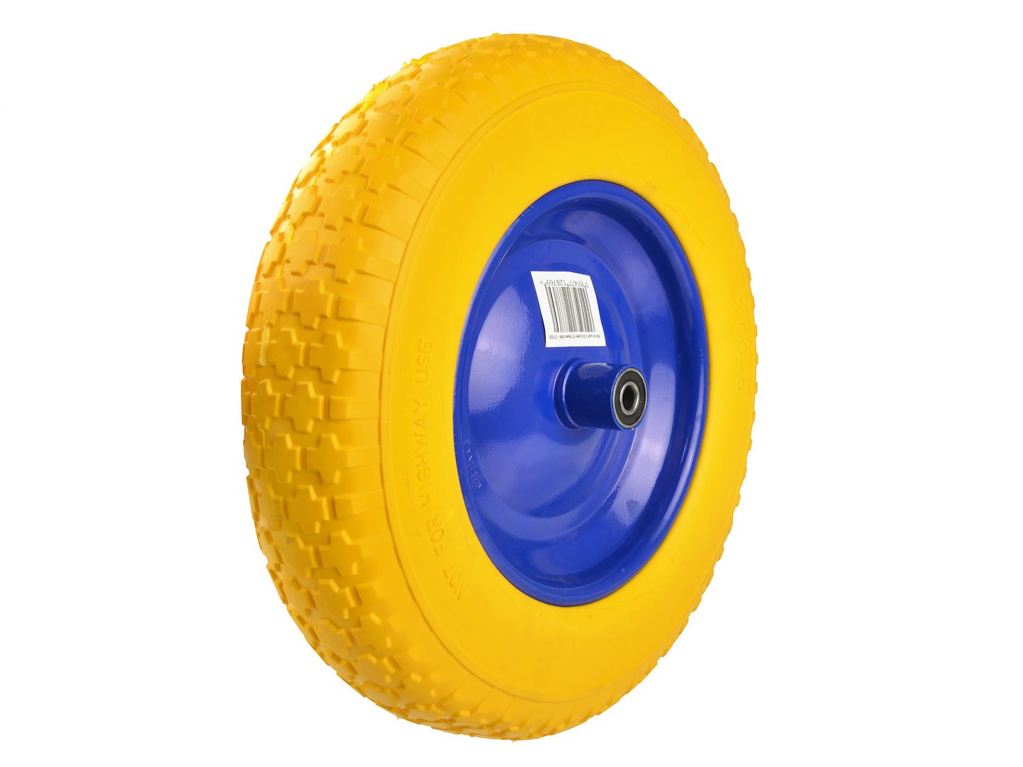 Kolo pro kolečko Geko 370x80 mm plné PU Flower, 135 kg, 12 mm otvor — Celkový pohled