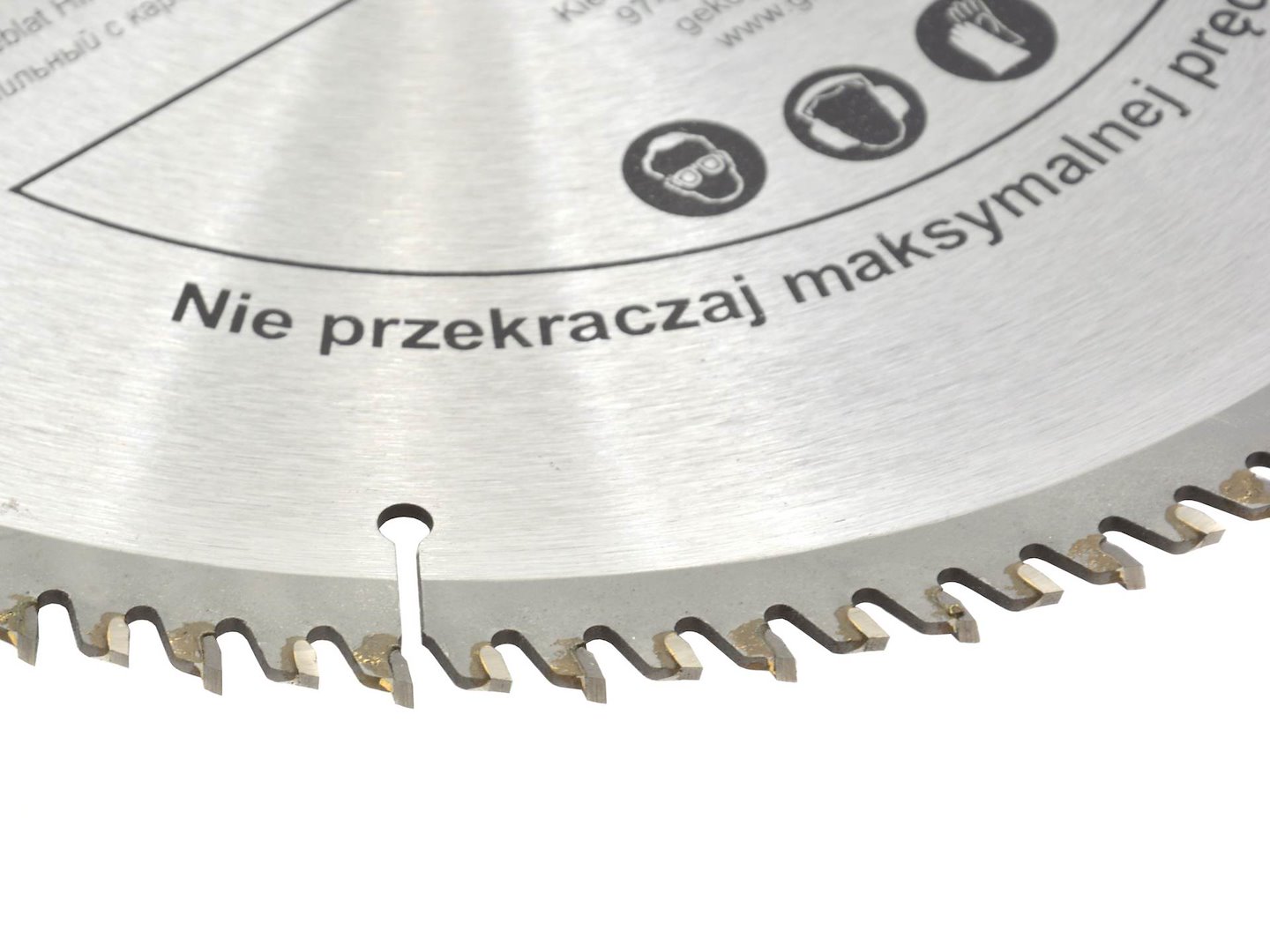 Pílový kotúč TCT 250x32x80T Geko s redukcí 25,4 mm — Detail zubů
