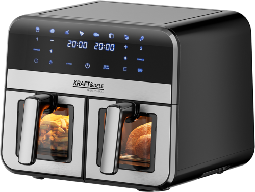 KRAFT&DELE beztuková fritéza 9 l s lcd a dvojí zónou vaření KD4179 1