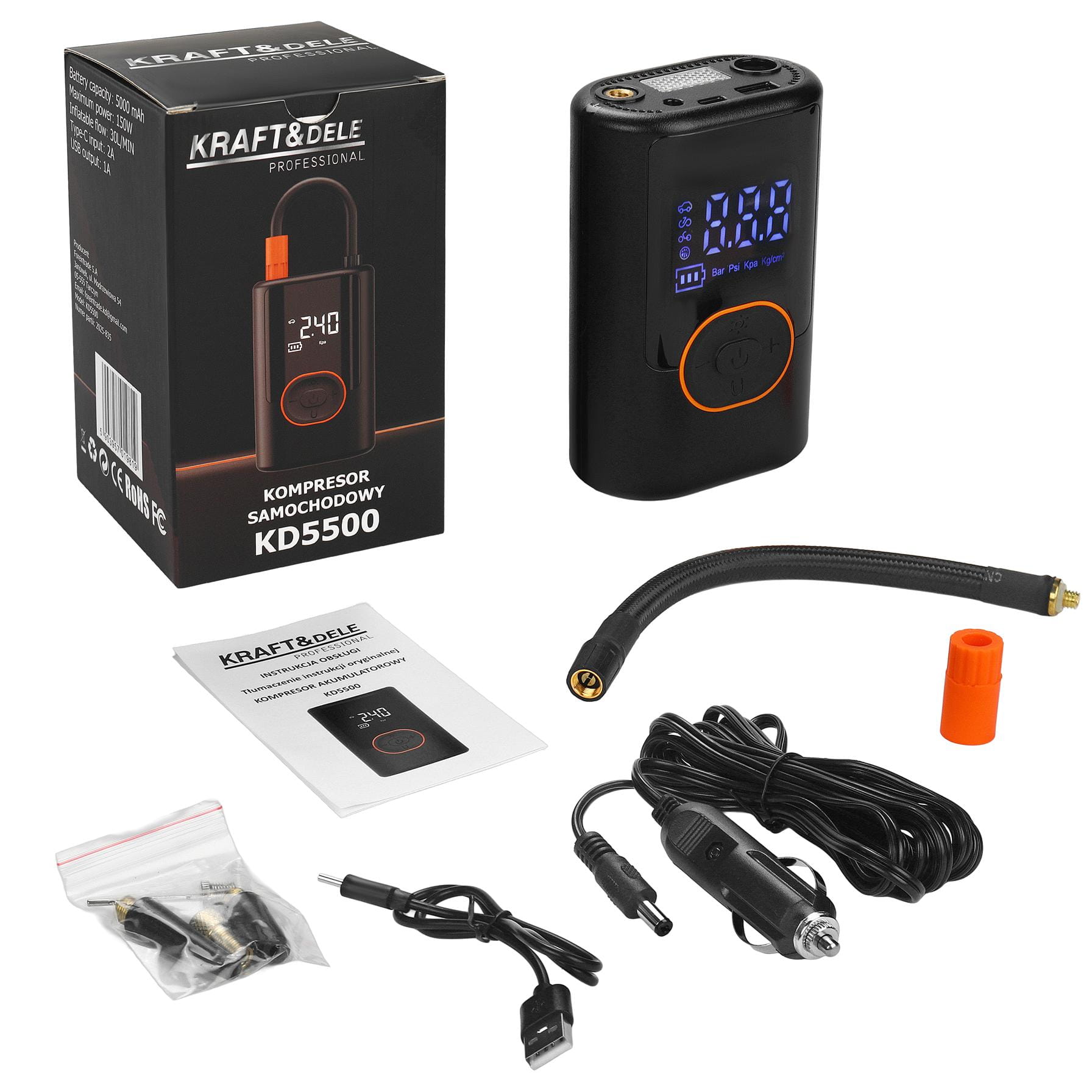 Kraft&Dele KD5500 – LCD displej a ovládání