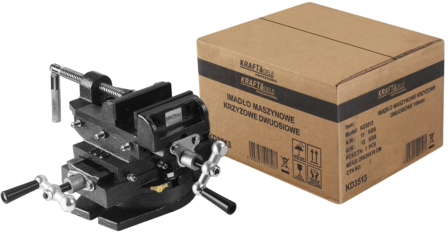 Křížový strojní svěrák KD3513 – detail čelistí