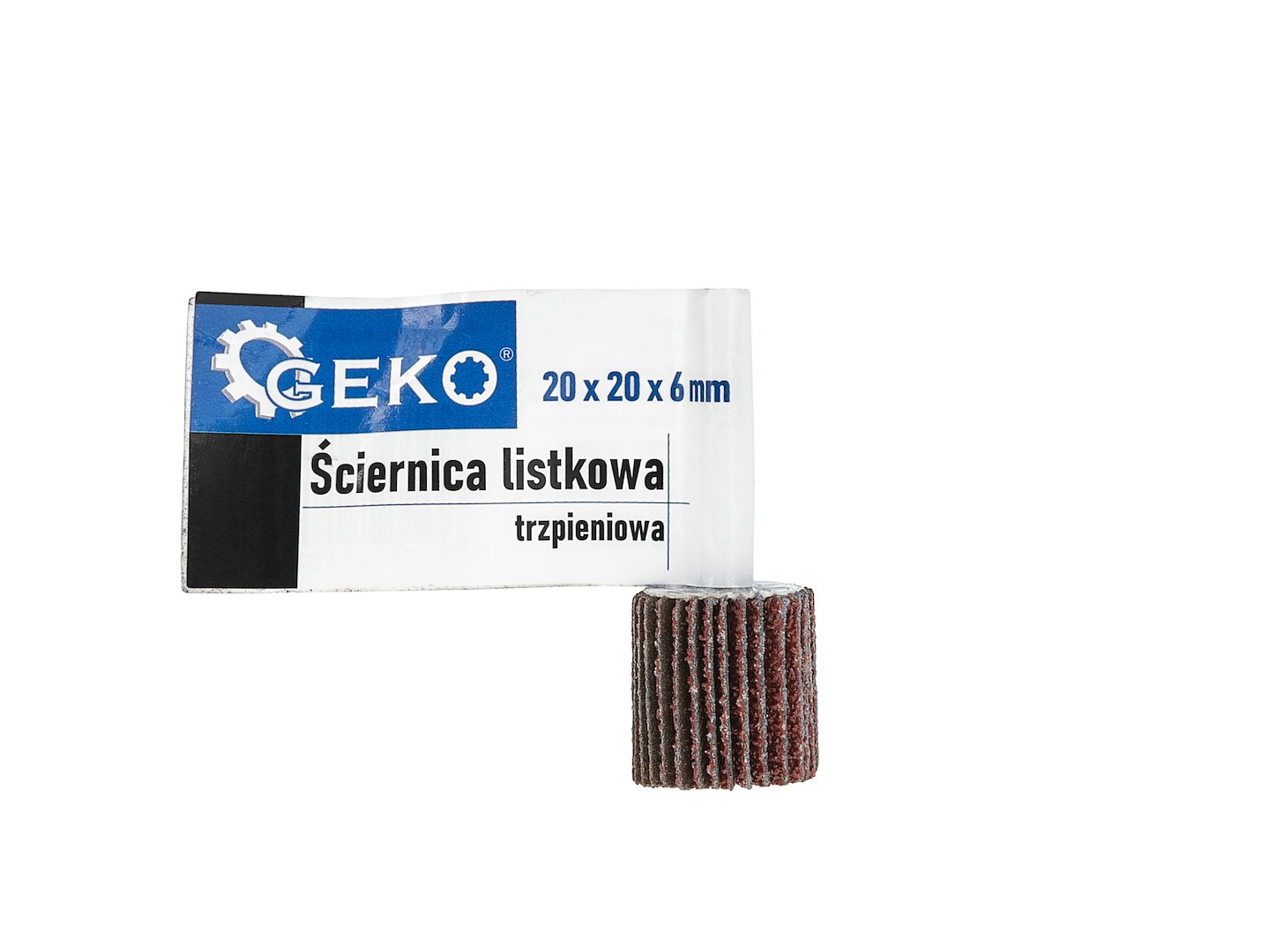 Lamelová brusná kotoučová bruska Geko 20x20x6 mm P60 — V provozu