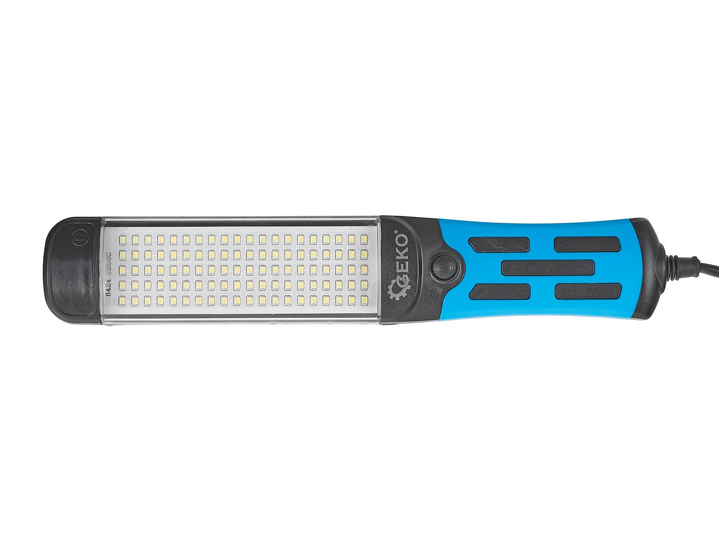 LED dílenská lampa Geko 230 V 15 W s magnetem a kabelem 5 m — V provozu