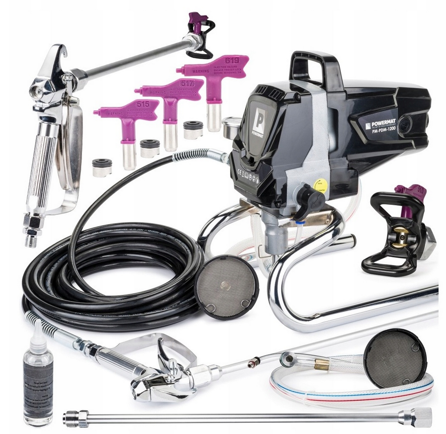 Malářská stříkací pistole Powermat PM-PDM-1200 — celkový pohled