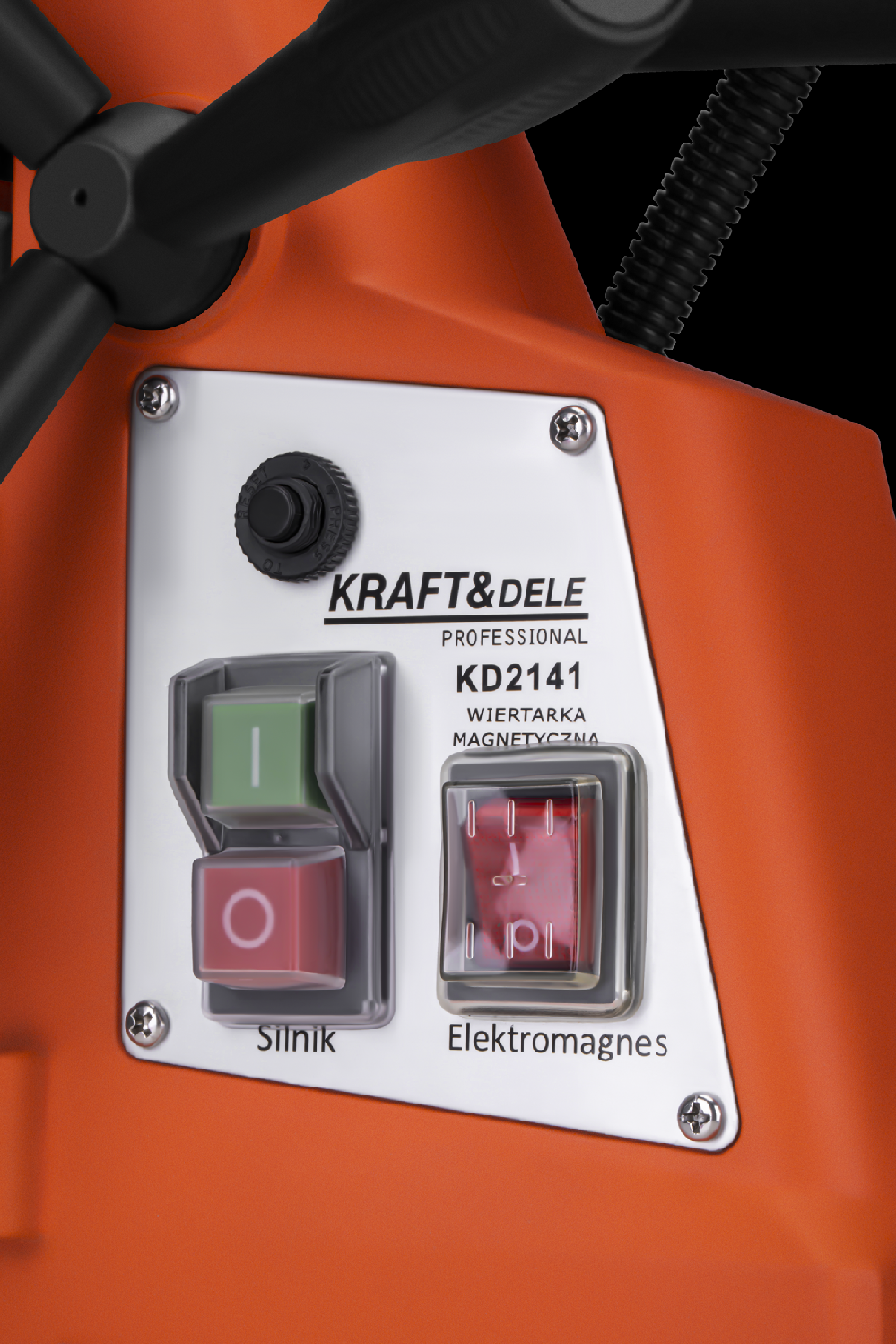 Magnetická vrtačka KRAFT&DELE KD2141 – pohled zboku
