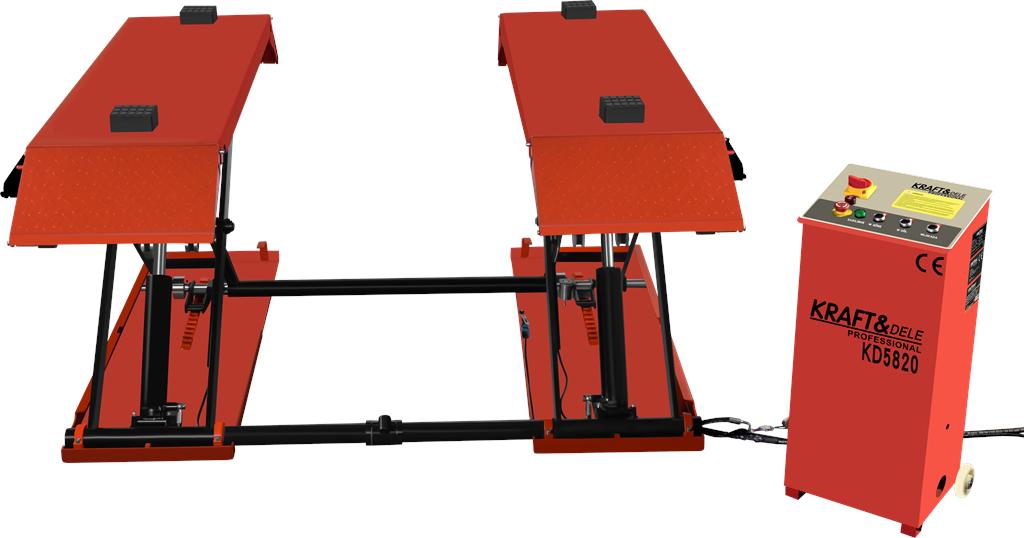 Mobilní automatický nožičkový zvedák Kraft&Dele KD5820 – celkový pohled