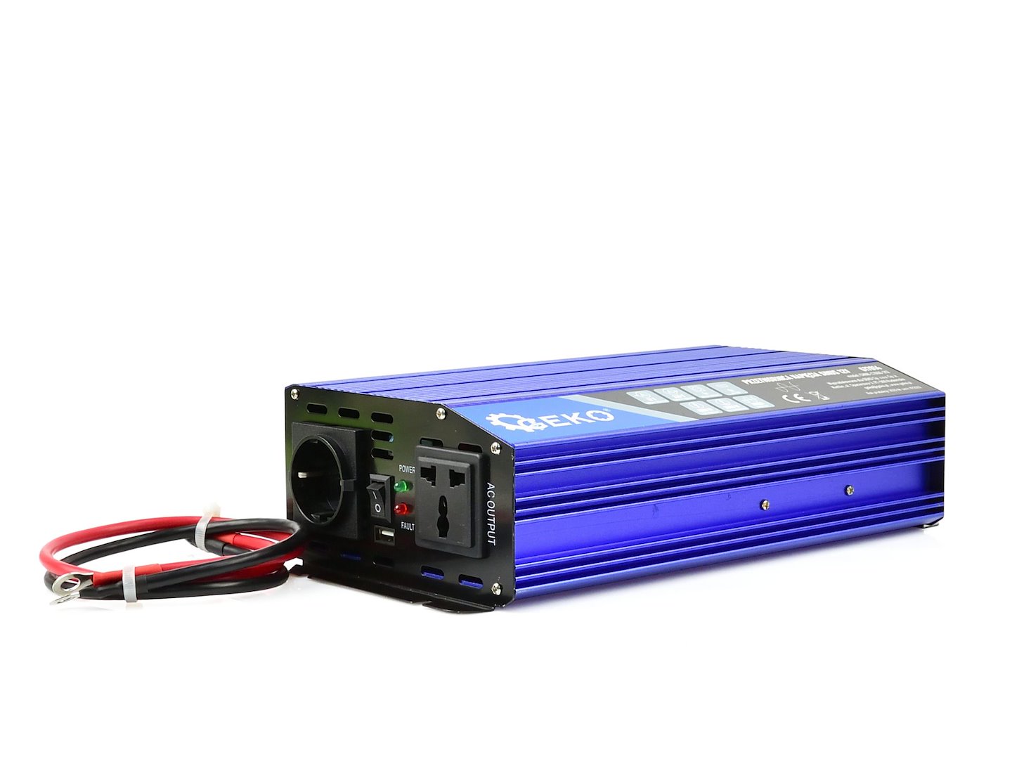 Napěťový měnič Geko SINUS 24V/230V 1000/2000W — Celkový pohled