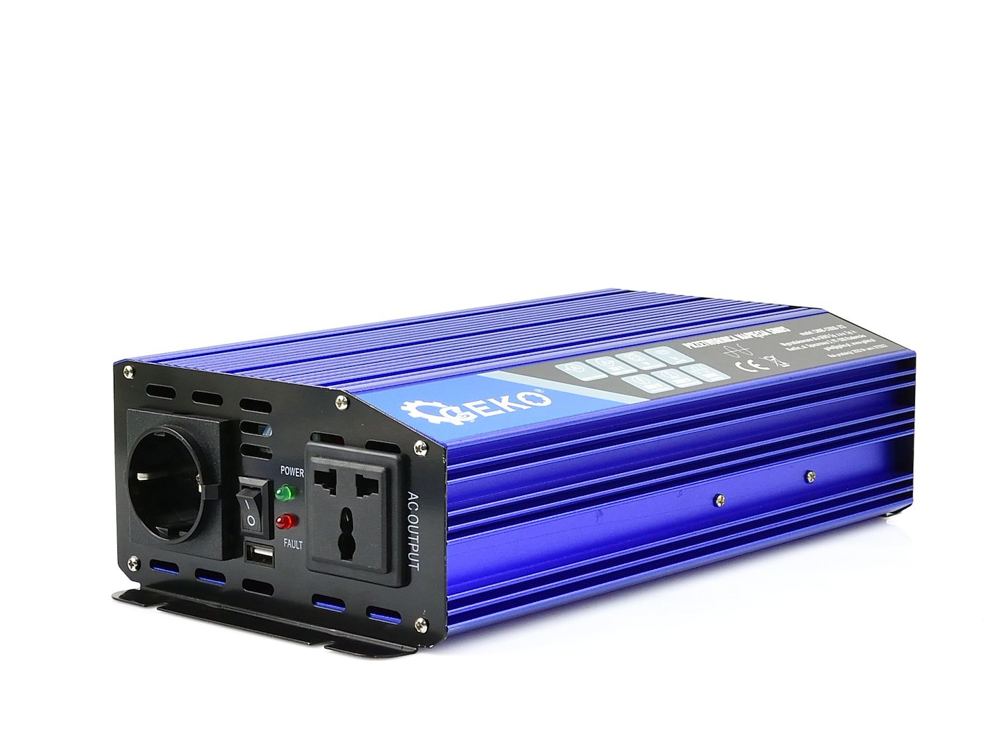Napěťový měnič Geko SINUS 24V/230V 1000/2000W — Detail
