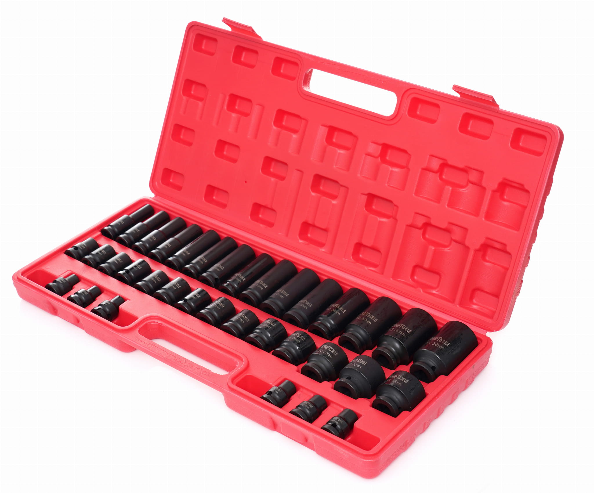 Rázové hlavice 1/2″ 35 ks KD11757 – použití s rázovým utahovákem