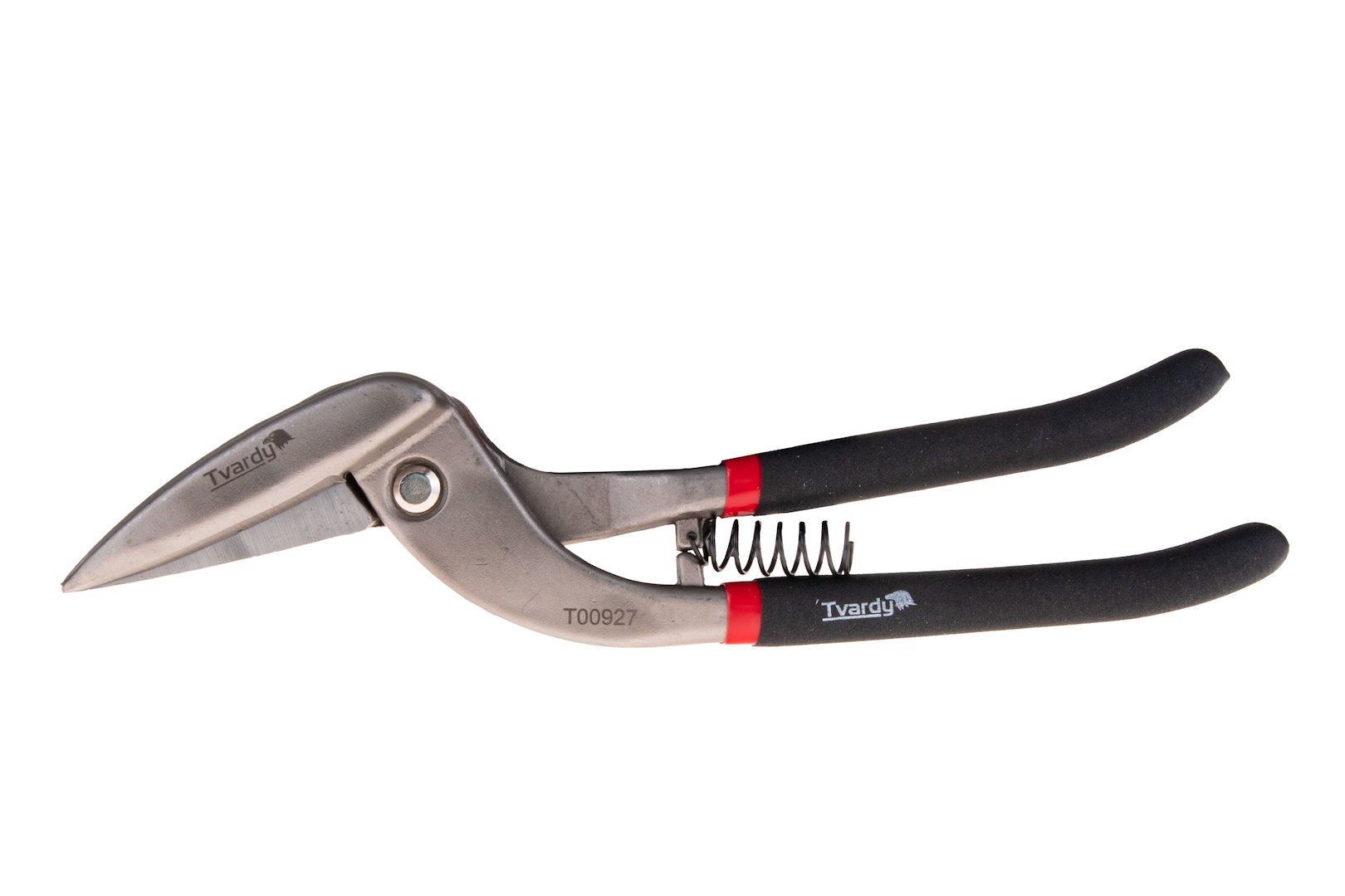 Nůžky na plech Geko T00927, Pelikan pravé ohnuté, 300 mm, řez 6/24 — Detail řezné části
