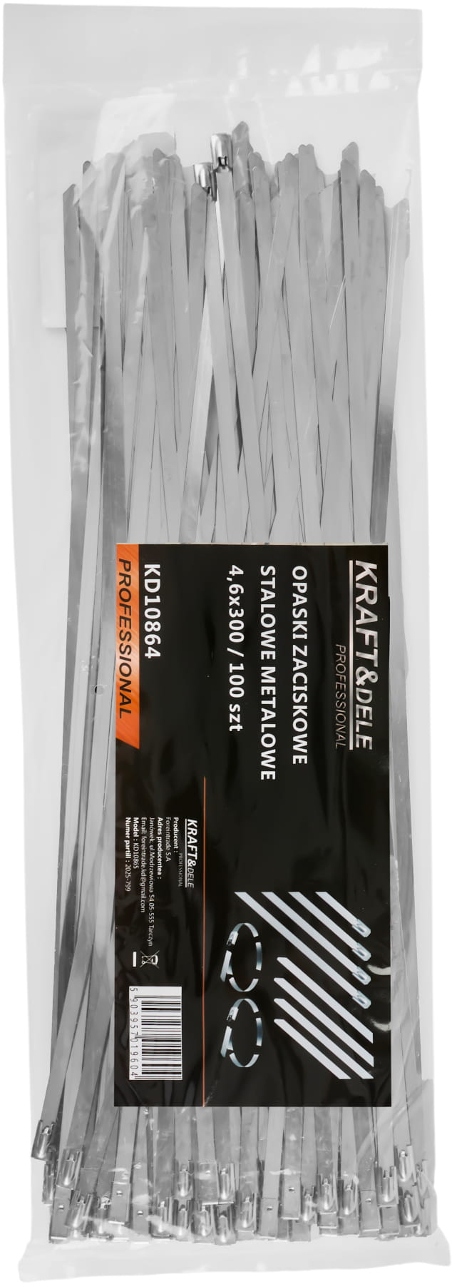 Ocelové fixační pásky Kraft&Dele KD10864 – detail zámku pásky