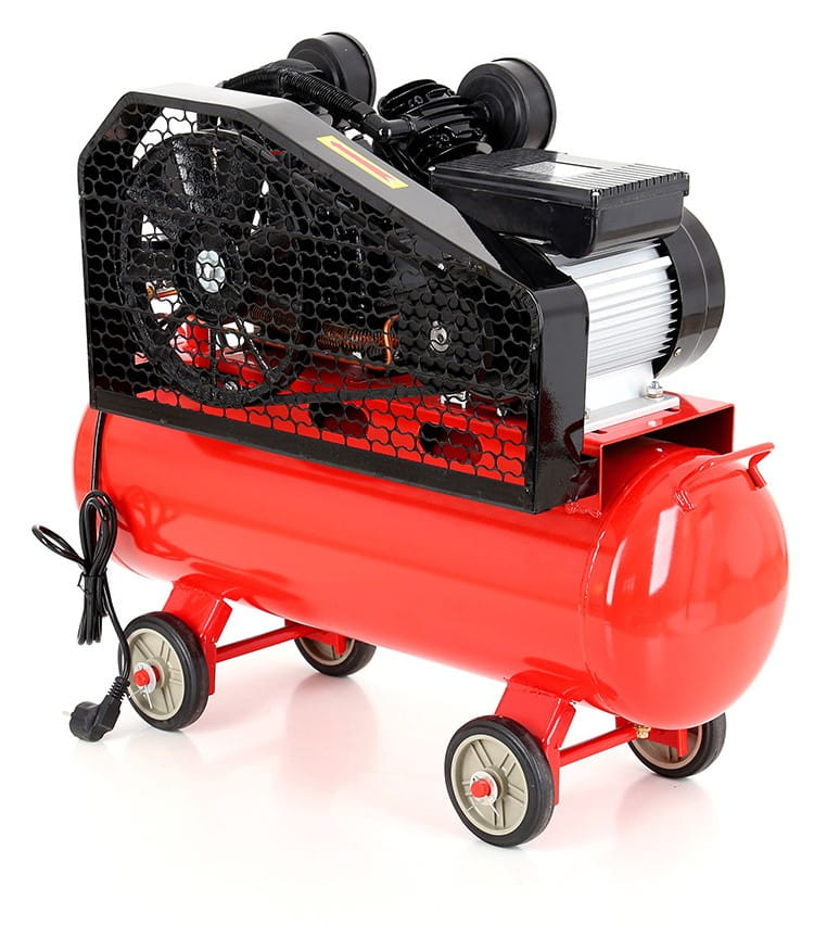 Olejový kompresor 50 l 2 písty KD403 – pohled ze strany