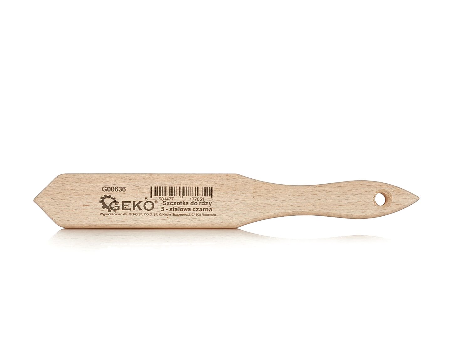 Drátěný kartáč Geko 5 řad černý pro dřevo 16,5 cm — Detail drátu