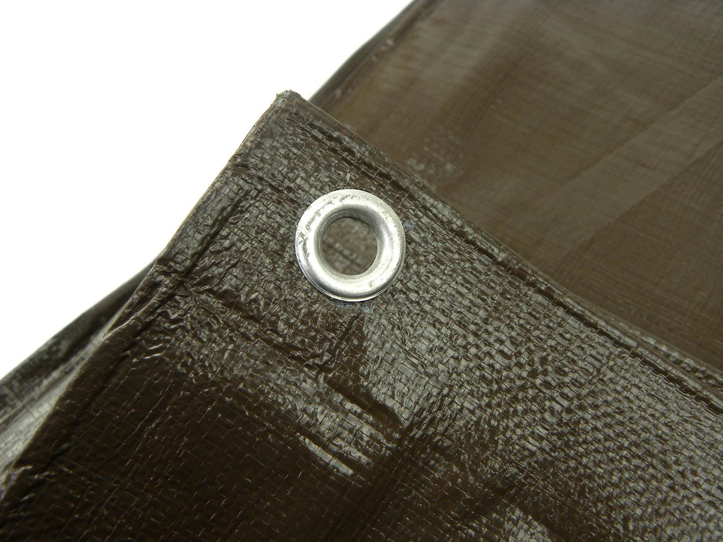 Plachta 6x10 m extra silná 200 g/m² / hnědá 200G Geko — Detail tkaniny