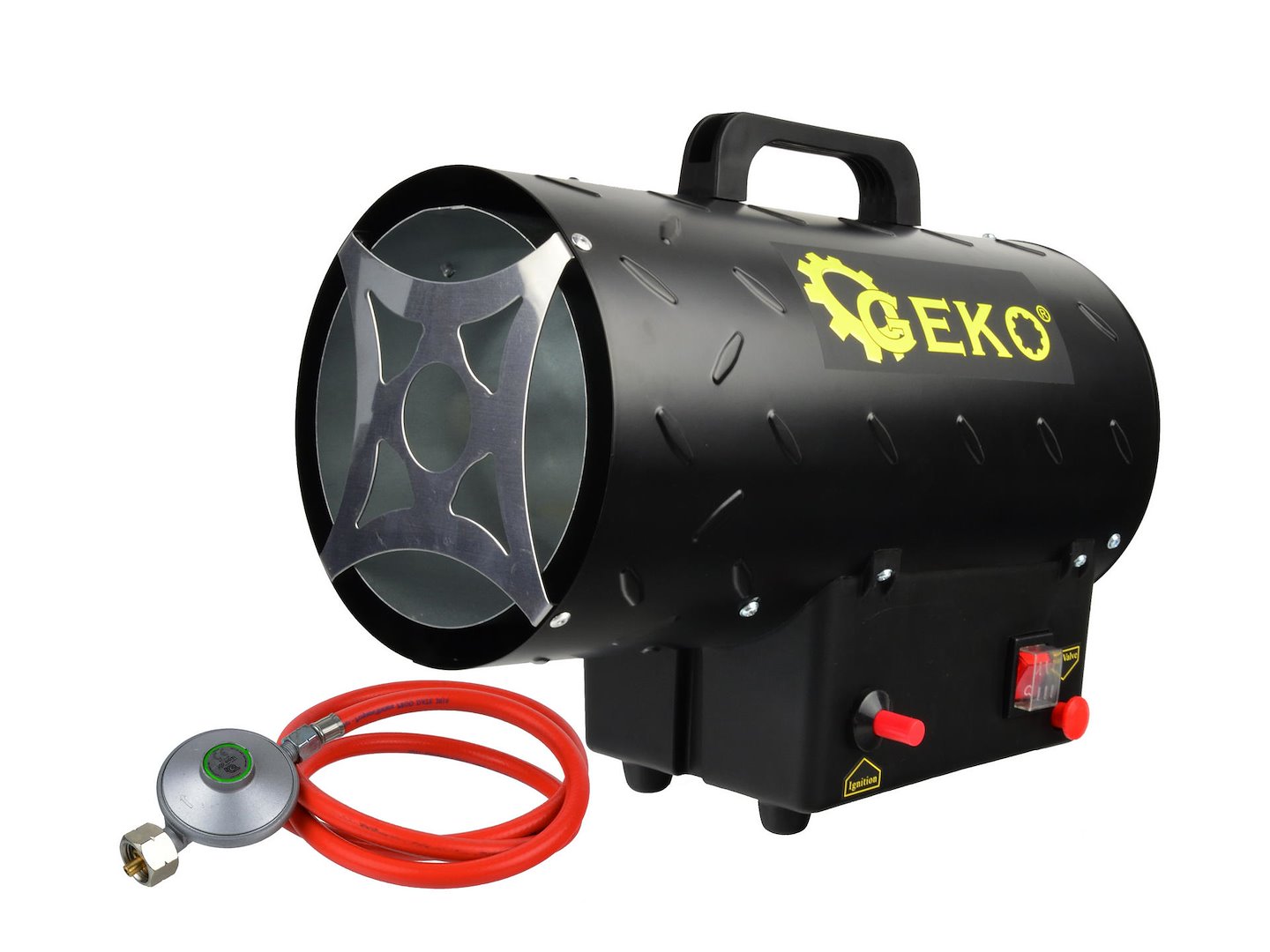 Plynový ohřívač Geko 15 kW s piezozapalováním a ochranou proti přehřátí — Celkový pohled