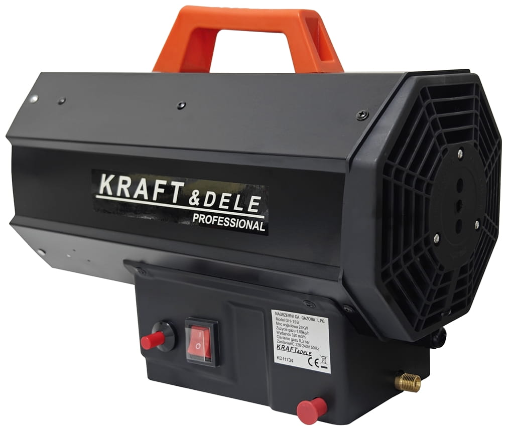 Plynový ohřívač 25 kW + reduktor KD11734 — redukční ventil KD11734