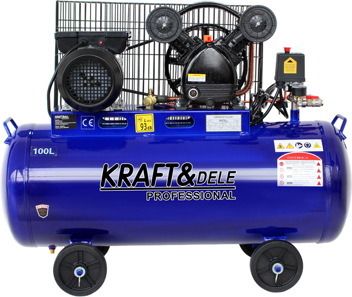 Kraft-Dele KD4054 olejový kompresor 100l — celkový pohled