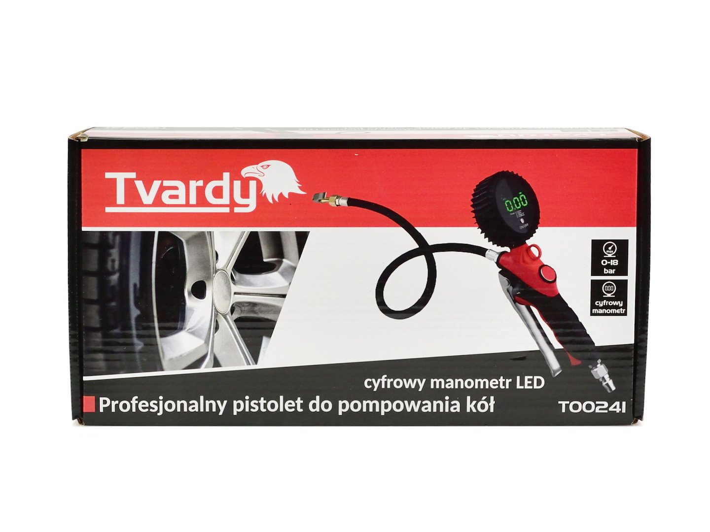 Profesionálna pištoľ na huštenie kol Geko s digitálnym LED manometrom 0–18 bar 5