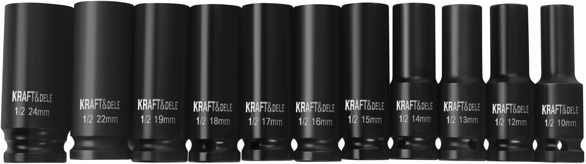 Kraft&Dele KD11869 rázové nástavce 1/2″ — připojení a velikosti