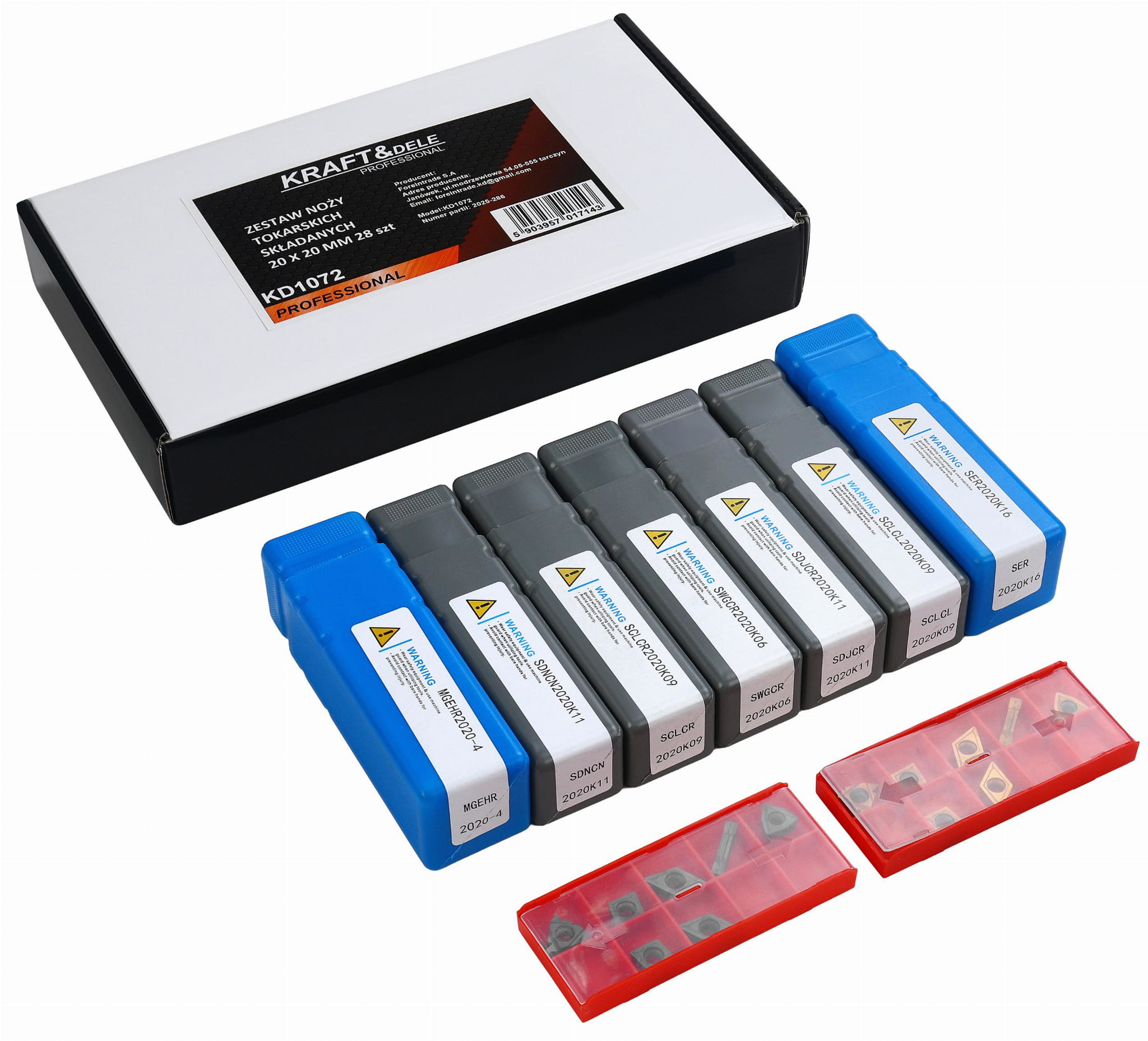Profesionální soustružnické nože 28ks 20 × 20mm - KD1072