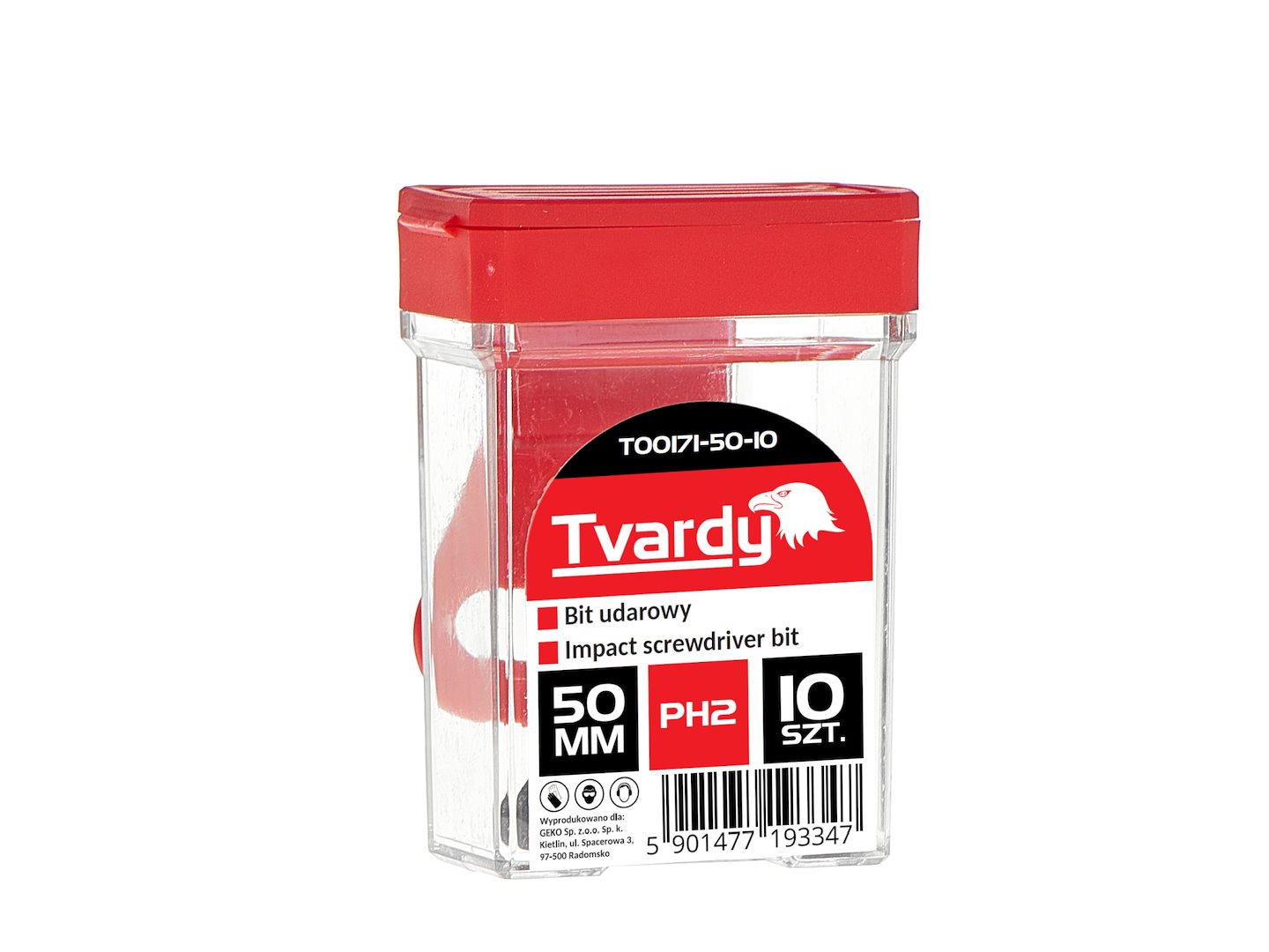 Rázový bit PH2 50 mm S2 – krabička 10 ks (Geko) 3