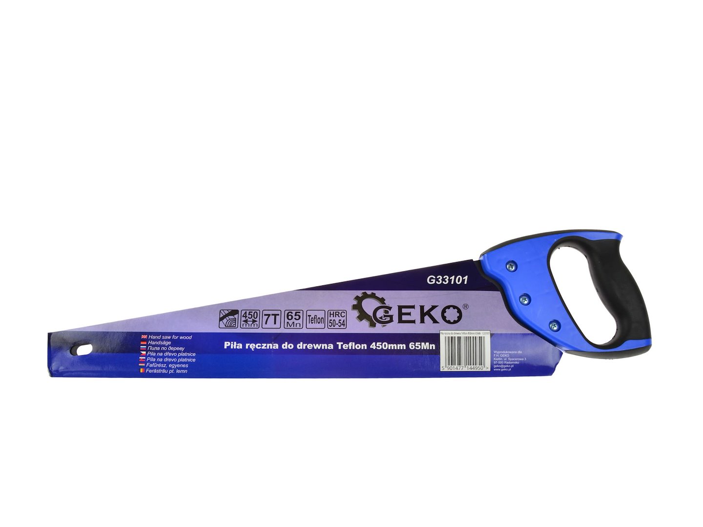 Ruční pila Geko PTFE 450 mm 65Mn — Detail čepele