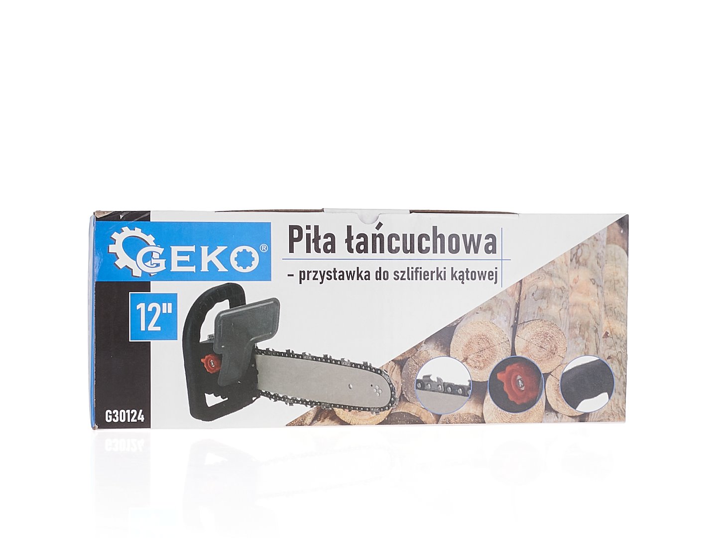 Reťazová píla 12" – nástavec na úhlovú brúsku Geko (G30124) 8